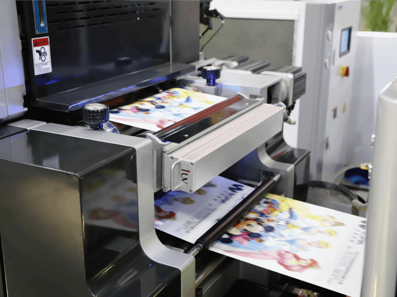 UV LED curing system for offset printing and label printing